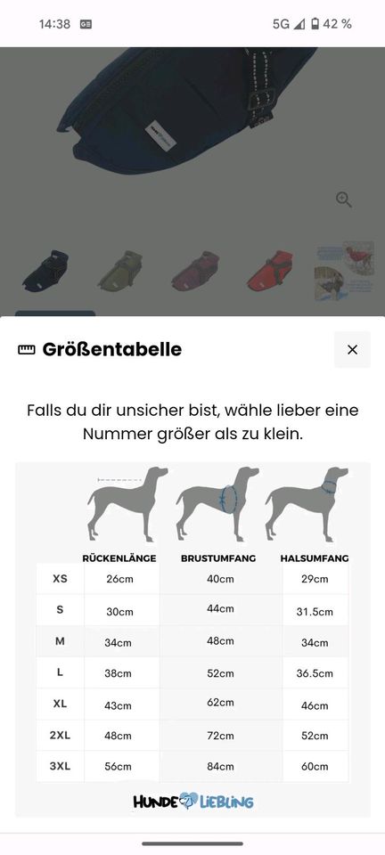 Hundemantel von Hundeliebling Größe M in Berlin