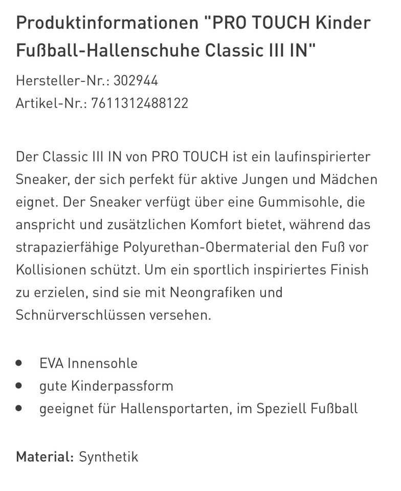 Nike JR TIEMPO RIO IC Hallenfußball Turnschuhe in Gr 33 in Rostock