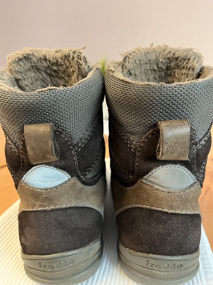 Froddo ⭐️ Wolle Stiefel Klett Boots Winter unisex grau 31 in Rimpar