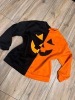 Cooler Halloween Pullover zweifarbig Kürbis in schwarz / orange Bayern - Frensdorf Vorschau