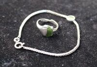 Armband und Ring Jade Stein-835 Silber/sehr guter Zustand Nordrhein-Westfalen - Haltern am See Vorschau