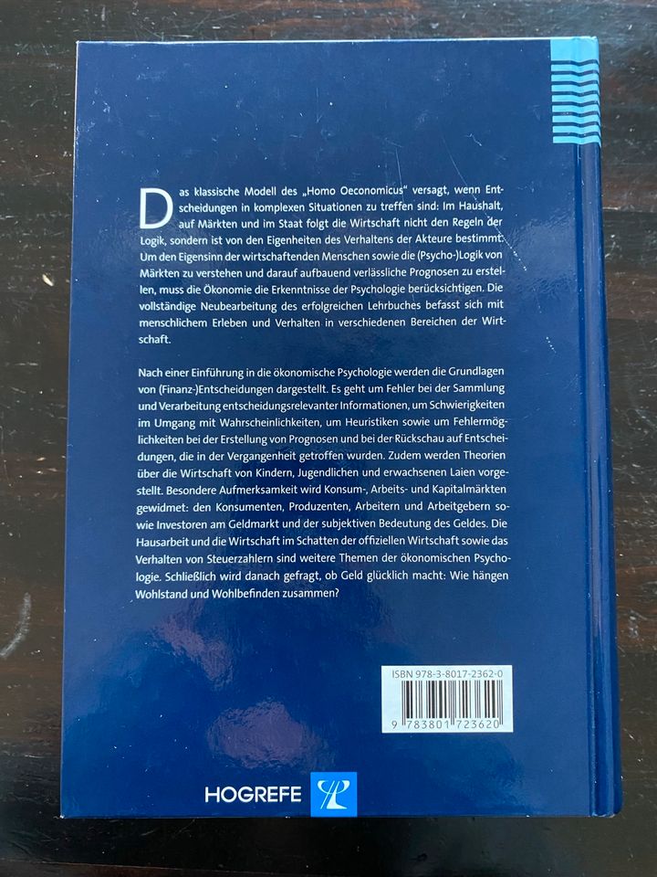 Wirtschaftspsychologie, Erich Kirchler, 4. Auflage in Rheinberg