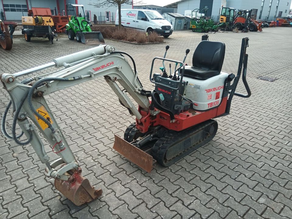 Takeuchi TB 108 Minibagger Gebraucht Baujahr 2014 Mwst. ausweisb. in Donauwörth