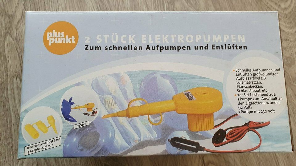 2 Elektropumpen Pumpe zum Aufpumpen und Entlüften in OVP NEU in  Niedersachsen - Rastede