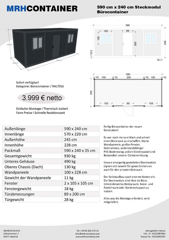 Container | Food container | Messecontainer |  Imbisscontainer |  Eventcontainer Wohncontainer | Bürocontainer | Baucontainer | Lagercontainer | Gartencontainer | Übergangscontainer SOFORT VERFÜGBAR in Potsdam