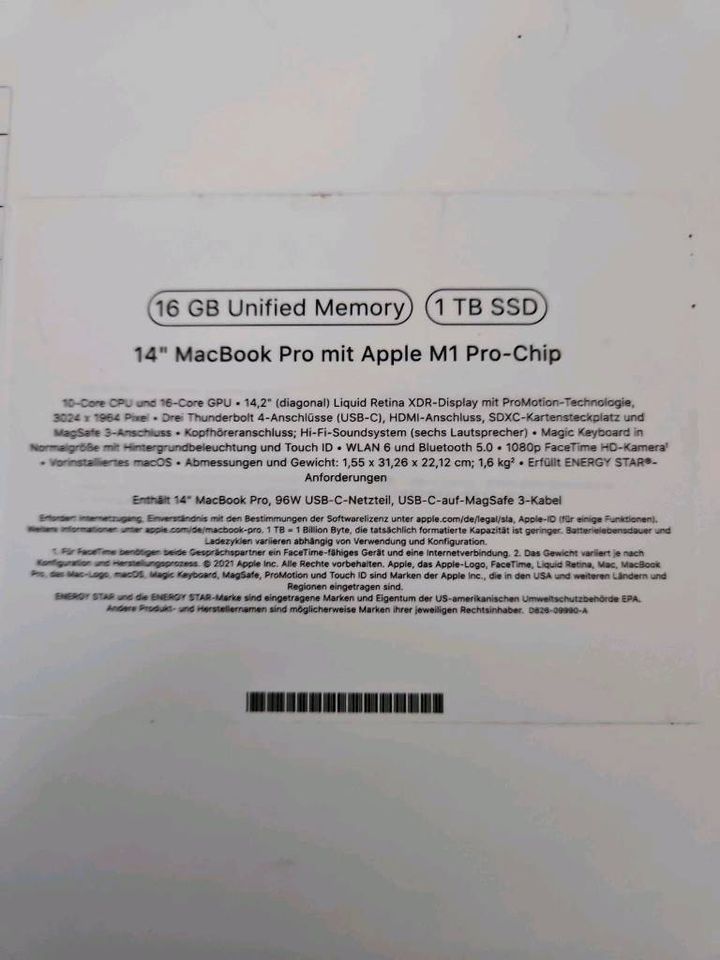 Apple Mac BookApple MacBook Pro (2021) 14 Zoll M1  Pro in Nürnberg (Mittelfr)