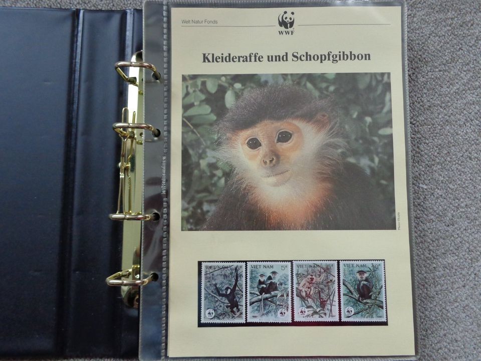 WWF Briefmarken Tier Briefmarken Sammlung 1987  Affe, Otter ... in Bad Saulgau