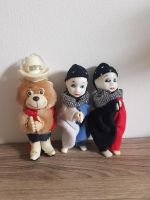 3 kleinen Clown Puppen Figuren aus Sammlung 10 cm bunt Cowboy Bär Bayern - Petersaurach Vorschau