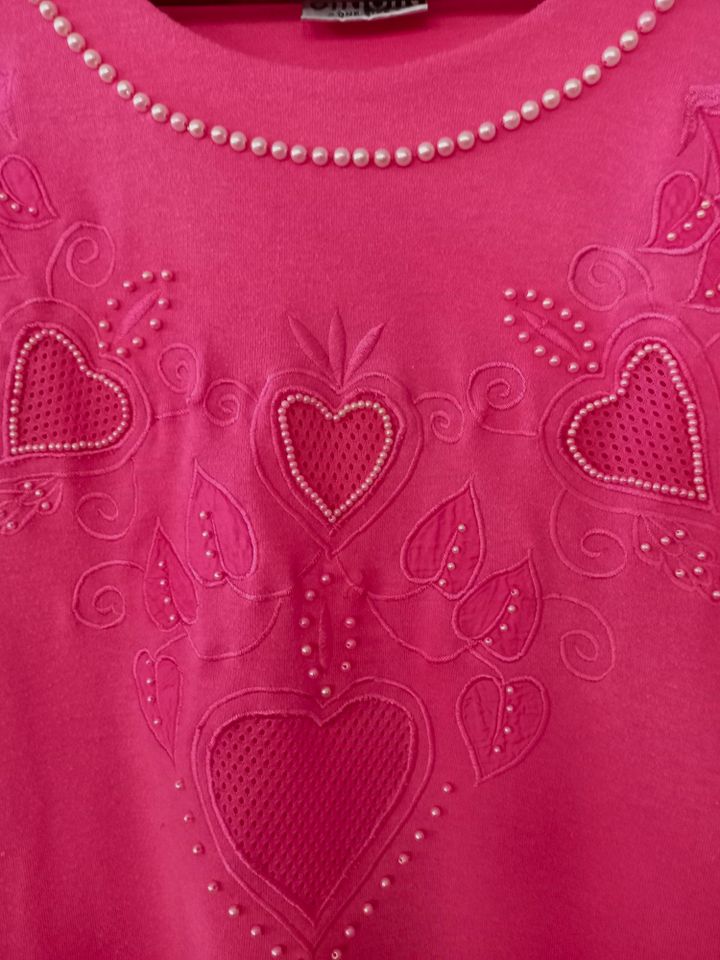 T-Shirt Pink mit Perlen  CINCIN   One Size in Nürnberg (Mittelfr)