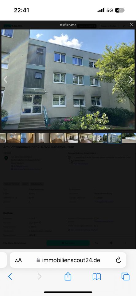 Moderne Wohnung in 67657 Kaiserslautern in Kaiserslautern