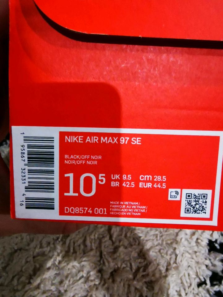 Nike air max 97 SE schwarz 44,5 in Pfungstadt
