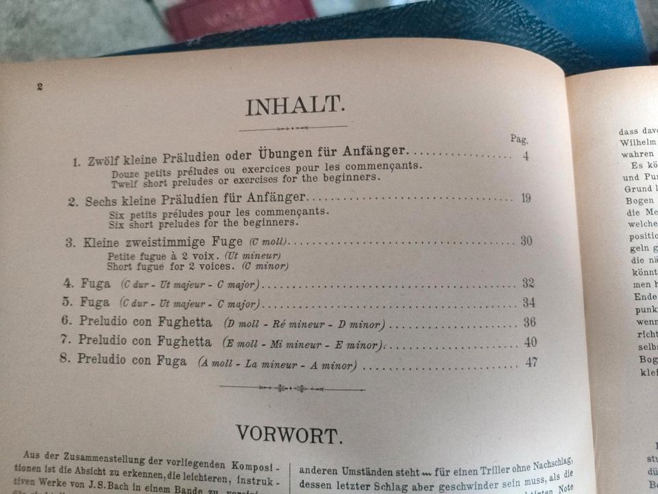 Antiquarischer Notenbuch Joh. Seb. Bach Klavierwerke Edition Pete in Berlin
