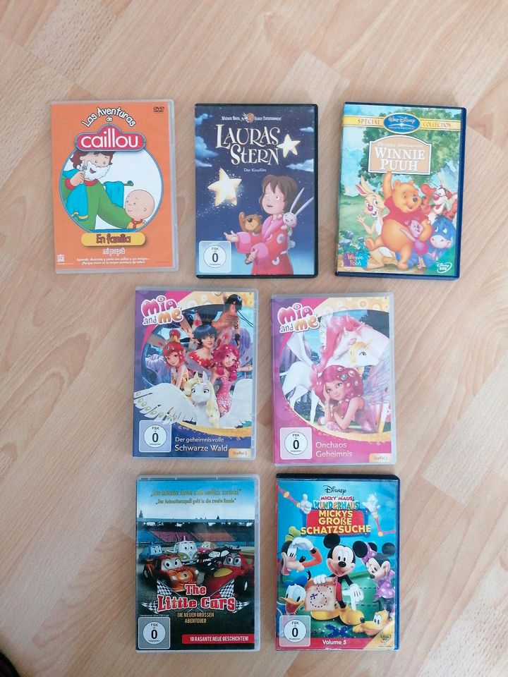 Kinder DVDs Mia and Me, cars, mickey Maus, Winnie Puuuh, Laura's in Kitzingen