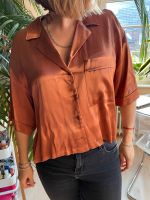 Zara Bluse Karamell Satin Seide Oversize Tunika Hemd Mango Gold Düsseldorf - Bilk Vorschau