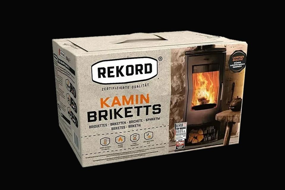 10kg Rekord Braunkohle Briketts Kohle Tragetüte Kamin Ofen NEU in Dresden