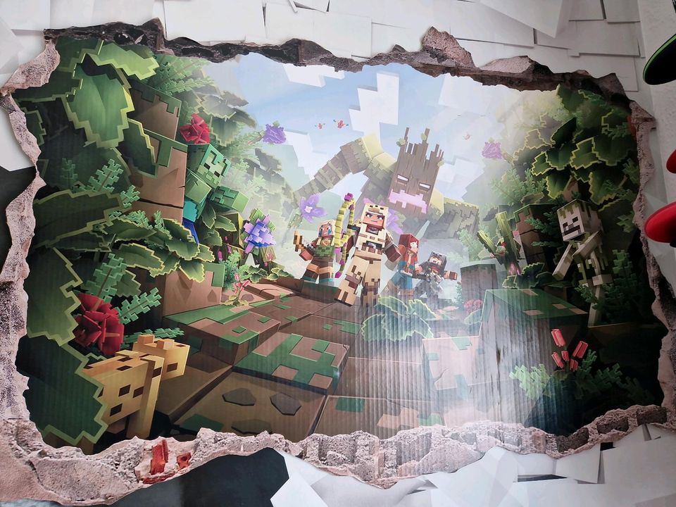 Minecraft Wandbild auf Karton in Sachsenheim