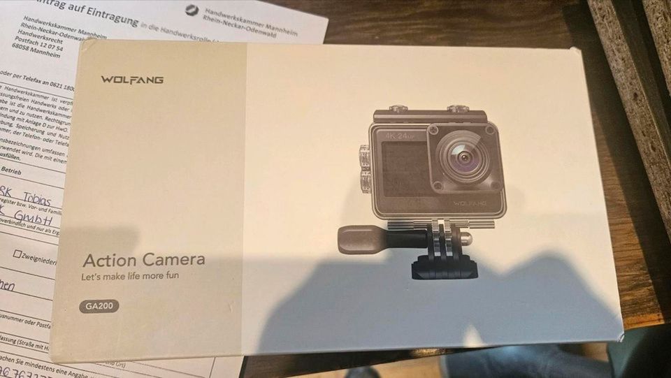 WOLFANG GA200 Action Cam, 4K 24 MP, WiFi Selfie wie Go Pro in Dortmund