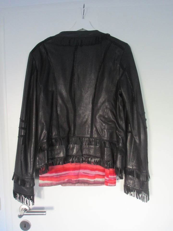 Rockige Lederjacke Schyia Gr. 40 Schwarz  wie neu + Shirt Esprit in Bochum