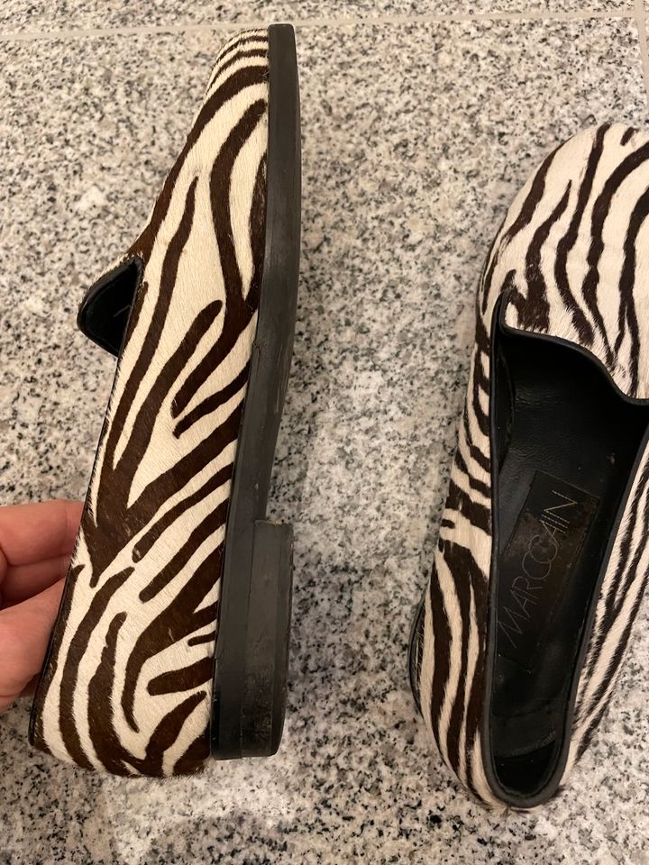 Marc Cain Schuhe Größe 39 Damen Loafer Zebramuster Felloptik in Mainz