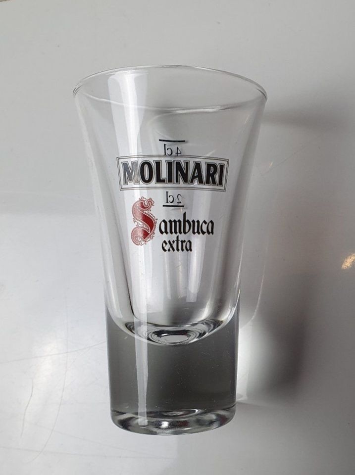 Molinari Sambuca Extra Glas Shotglas 2cl / 4cl Schnaps Glas in Reutlingen