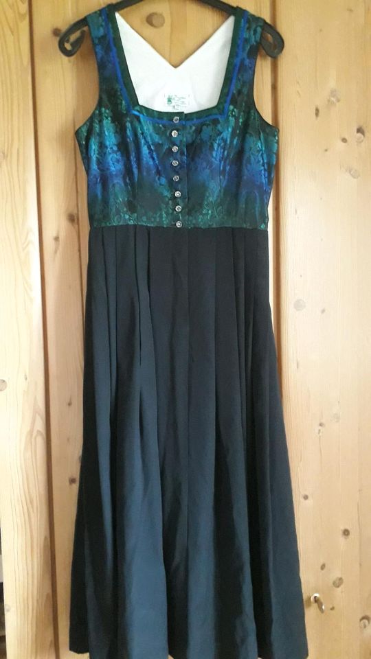 Dirndl Kleid lang Gr 38 Trachten Schwarz blau grün in Buchloe