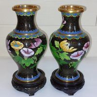 2 Vasen aus China Cloisonné Emaille Messing Niedersachsen - Rühen Vorschau