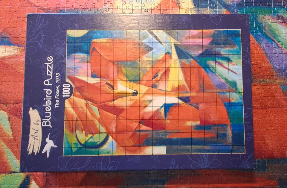 Puzzle-Kunst 1000 - Marc-The Foxes 1913 - Bluebird Puzzle in Wasbüttel