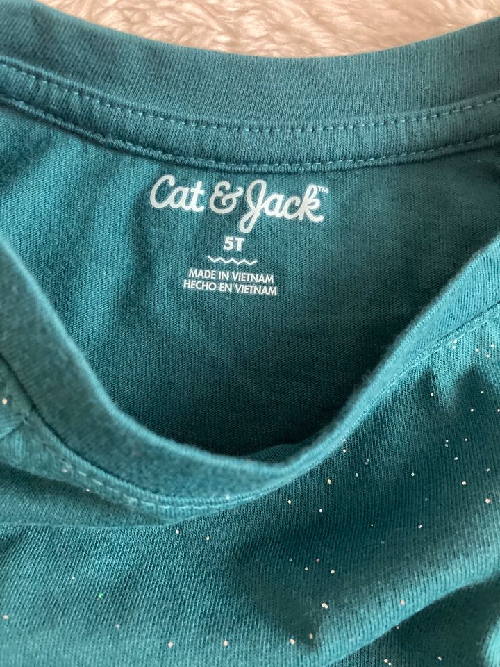 Cat & Jack*Pullover*Longsleve*Langrmhirt*NEU*Glitzer*türkis*grün* in Schwarmstedt