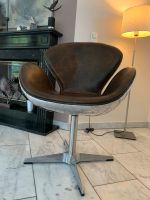 Designer Drehstuhl Leder braun Metall/Aluminium Swan Chair rep. Rheinland-Pfalz - Daun Vorschau