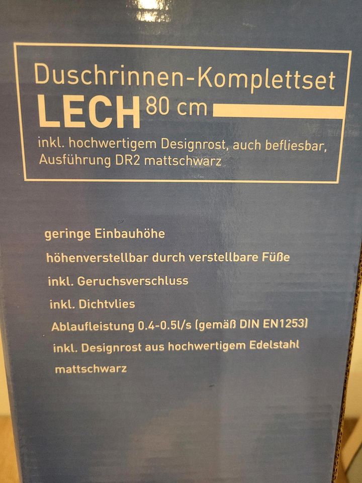 Duschrinnen-Set Verosan+ Lech 80cm schwarz matt *NEU* in Stolberg (Rhld)