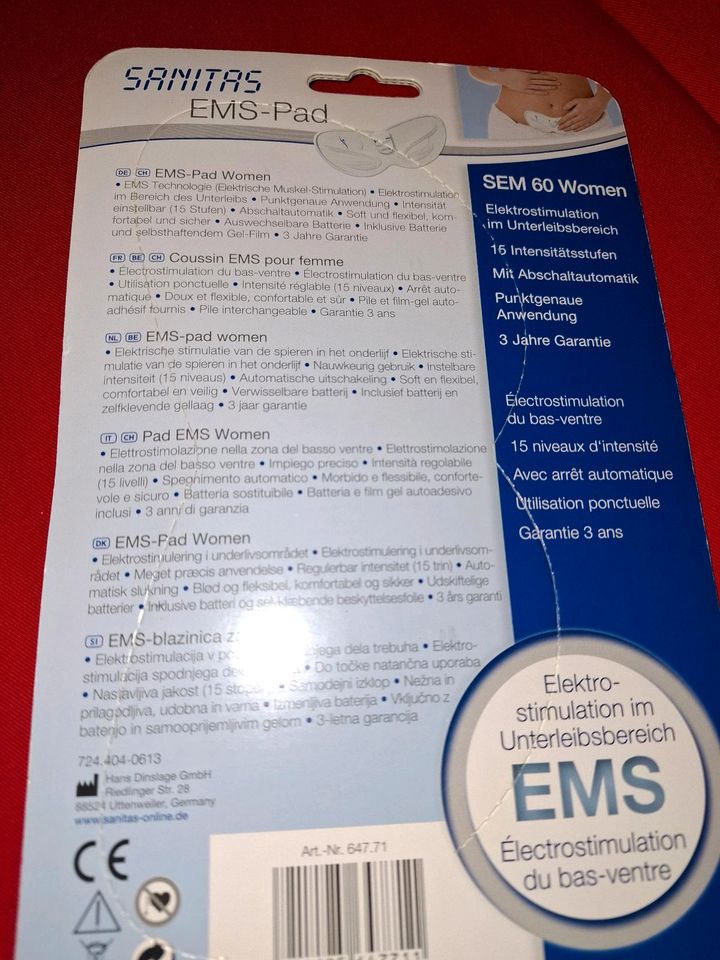 EMS Sanitas SEM 60 Women Pad ++NEU++ in Hannover