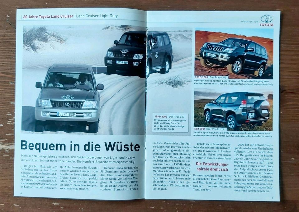 Prospekt Zeitschrift 60 Jahre Toyota Land Cruiser Auto Bild 2011 in Hildesheim