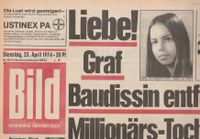 Bild-Zeitung 23. April 1974 - 50. Geburttstag - Unbenutzt Nordrhein-Westfalen - Erftstadt Vorschau