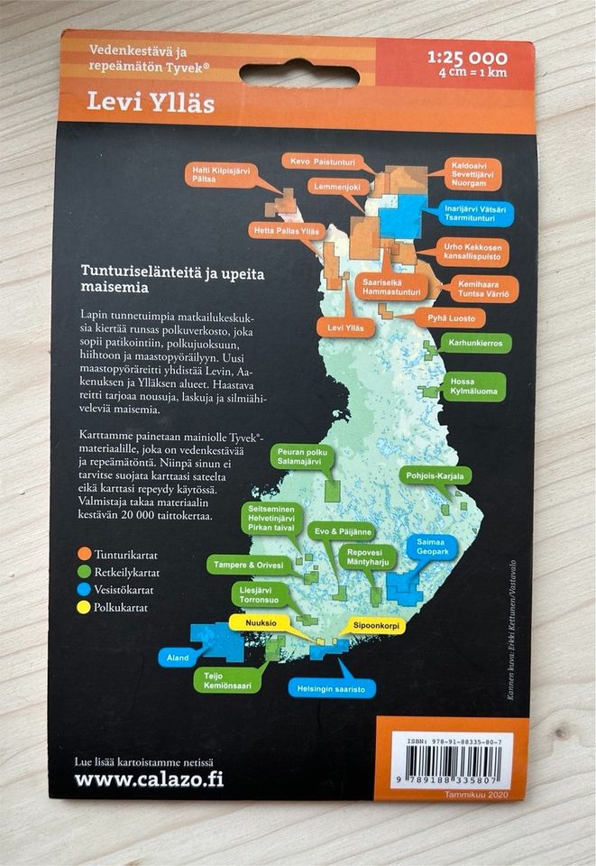 Finnland Karte Levi/ Äkäslompoöo/ Ylläs Region in Edemissen