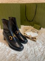 Gucci Horsebit Stiefel Stiefeletten Loafer schwarz gold Leder NEU Baden-Württemberg - Gernsbach Vorschau