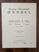 Georg Friedrich Händel: SONATA À TRE für 2 Violinen und Piano Baden-Württemberg - Untermünkheim Vorschau