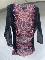 Vintage Mesh Shirt Bluse Muster Raffung schwarz rot Baden-Württemberg - Weil der Stadt Vorschau