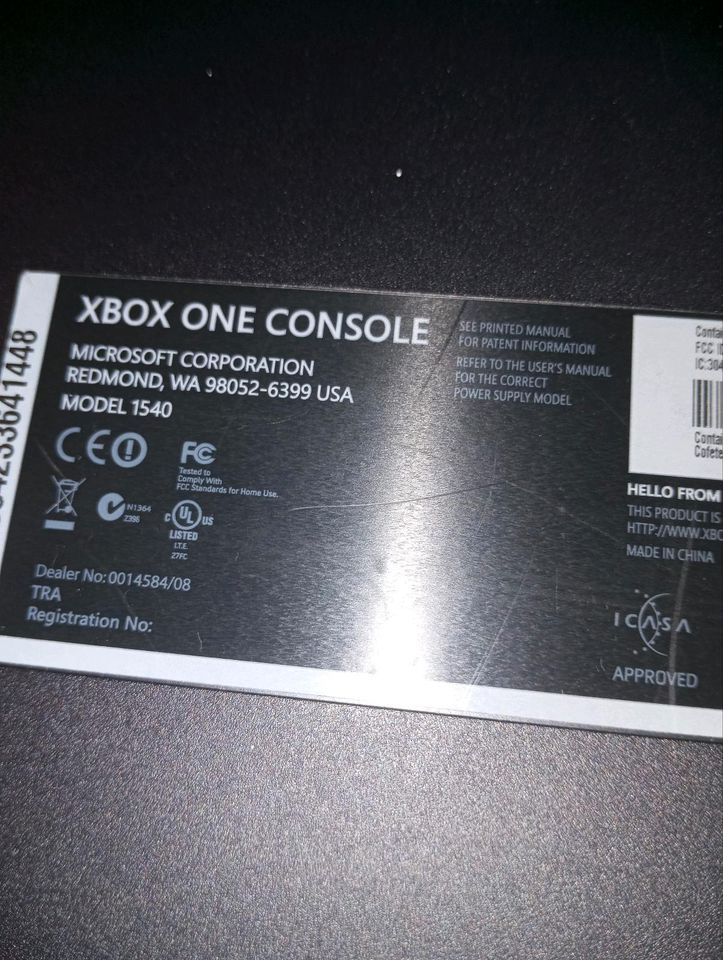 Xbox One mit 500 Gb ohne Zubehör in Maxhütte-Haidhof