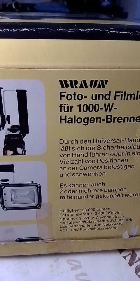 Foto- und Filmleuchte Halogen Movie Light 1000 W Braun in Dinslaken