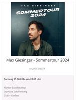 2 Tickets Max Giesinger für das GKS in Gießen am 25.08.24 +Parken Hessen - Kirchhain Vorschau