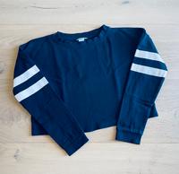 H&M Mädchen Basic Kurz Pulli in dunkelblau weiße Streifen 146 152 Nordrhein-Westfalen - Würselen Vorschau