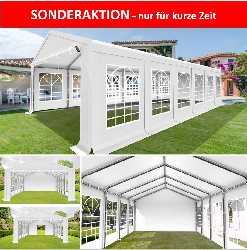 XXL Partyzelt 3x6m Festzelt 5x10m Pavillon Gartenzelt mit Fenstern Bierzelt 4x6m 4x8m 5x8m in Berlin