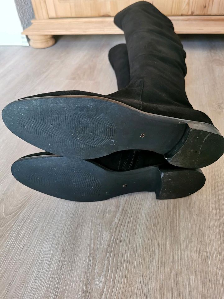 Julie Dee Overknee Stiefel Wildleder schwarz Größe 39 in Rot am See