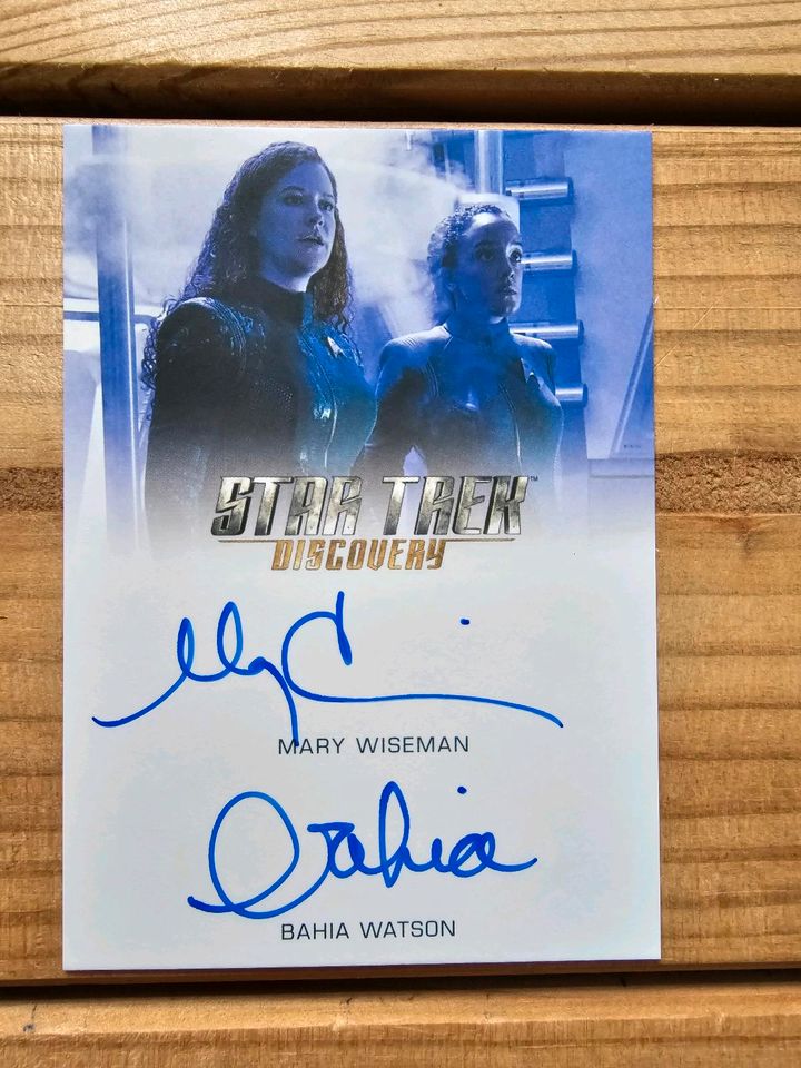 Star Trek Discovery Season 2 Dual Autograph Card Wiseman & Watson in Bremen