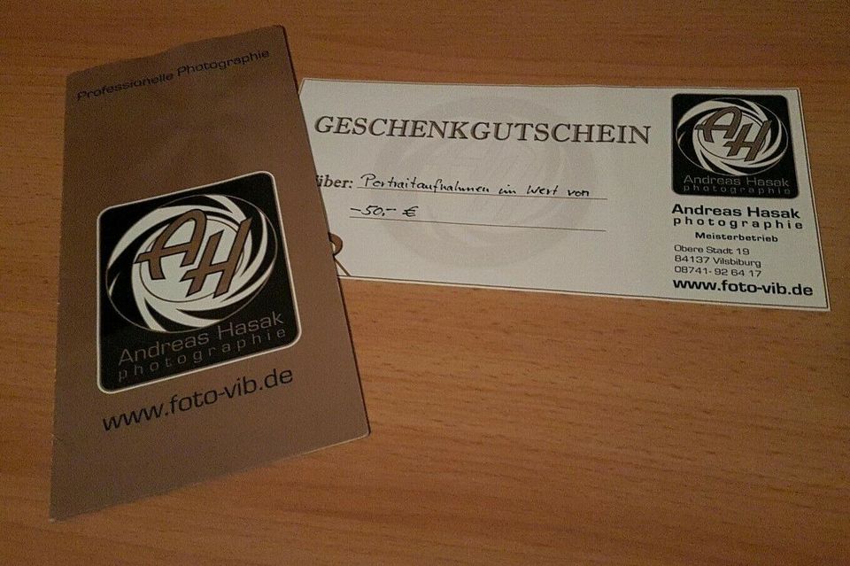 Geschenkgutschein i. H. v. 50 EUR Foto Hasak Vilsbiburg in Frontenhausen