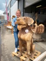 Holzskulptur Suarholz Hund Statue Deko 140cm Saarbrücken-Mitte - Alt-Saarbrücken Vorschau