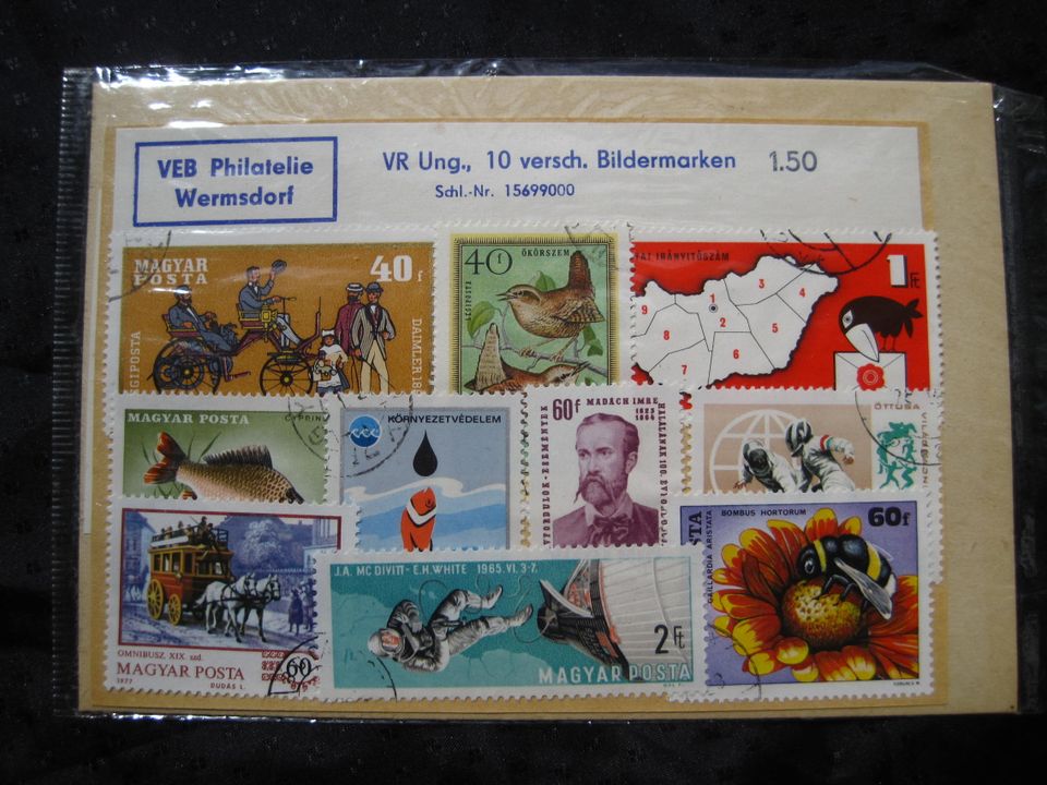 VEB Philatelie Wermsdorf Briefmarkenset VR Ungarn OVP in Dresden