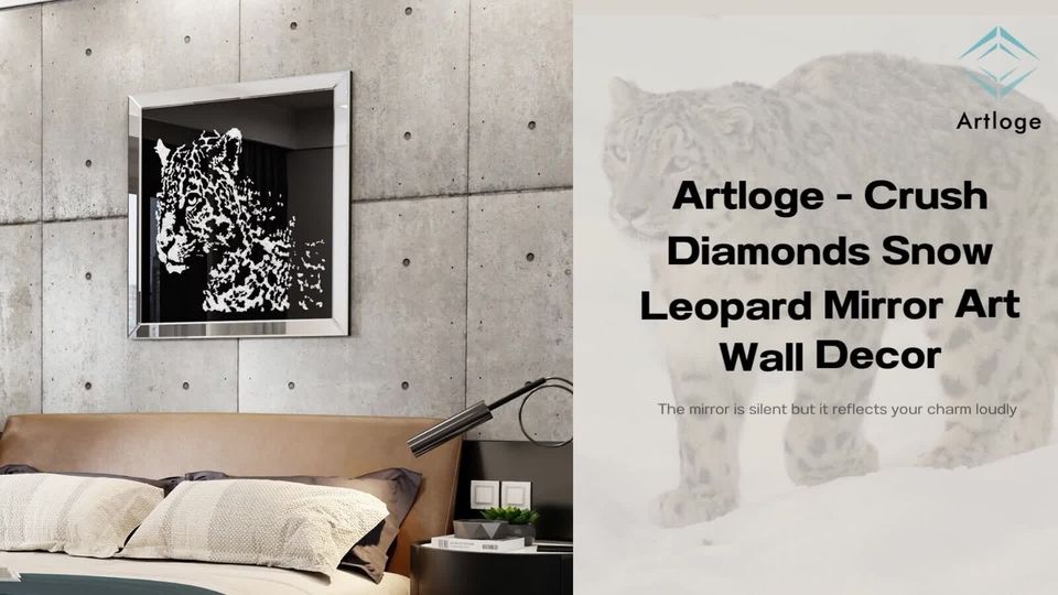 Bild Frame Mirror Leopard Kristall Wanddeko Wandbild Glas-Bild in Weilburg