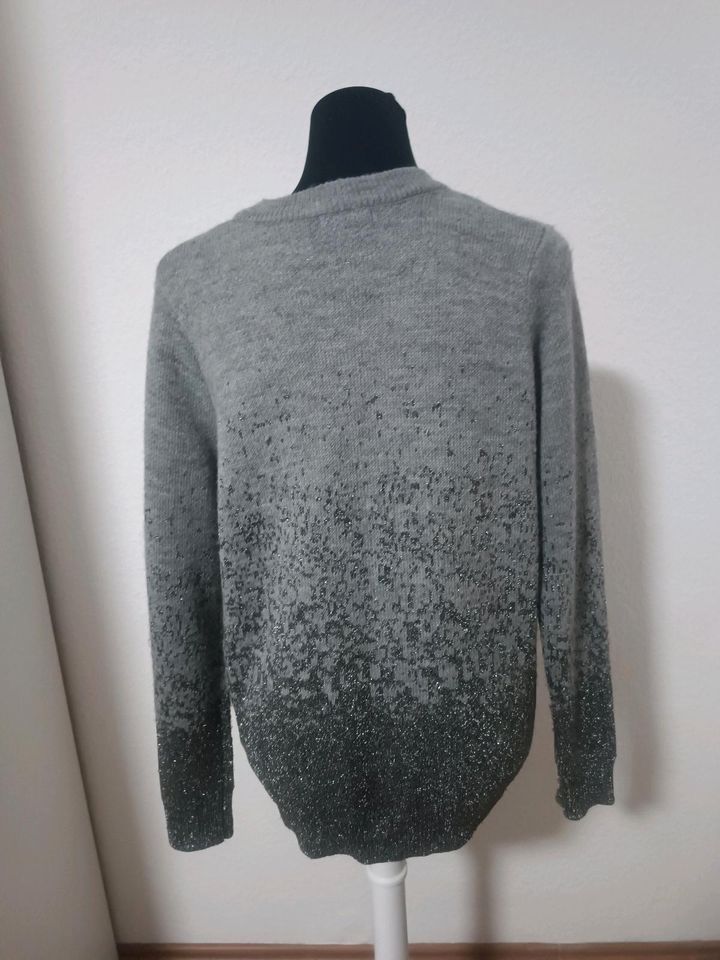 C&A Pullover Pulli Grau Silber Gr.M 38 Top Zustand in Wistedt