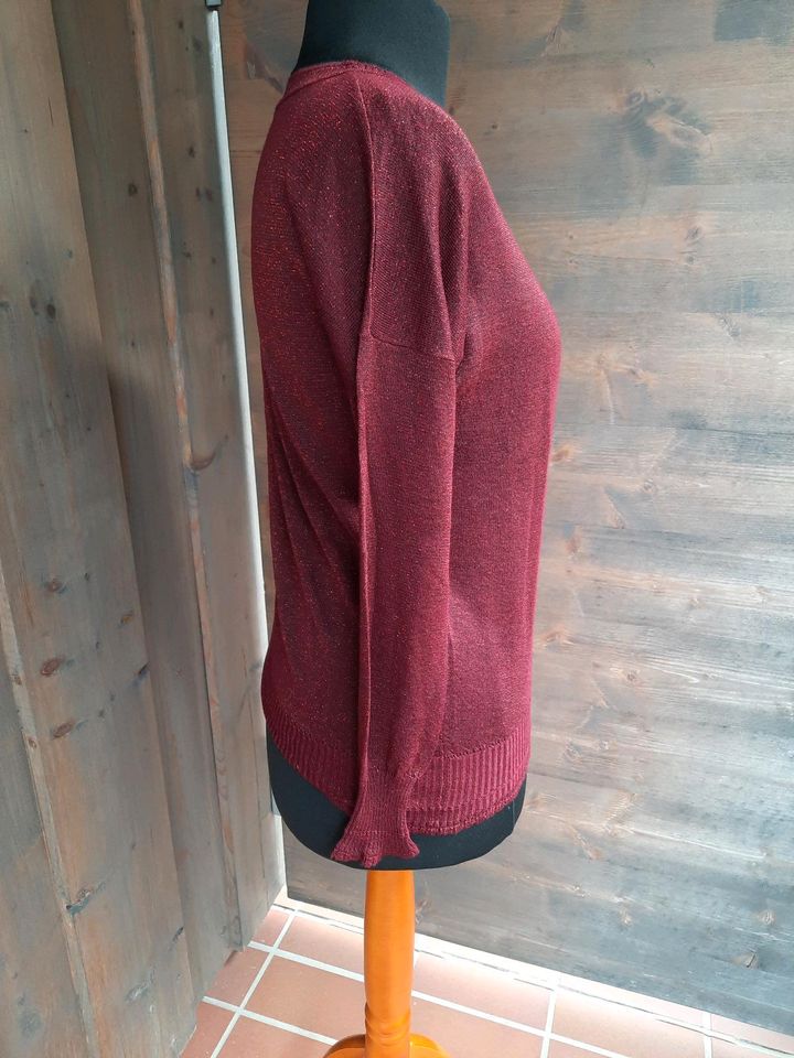 Kilky Lurex Pullover Gr. M/L rot neu in Bad Heilbrunn